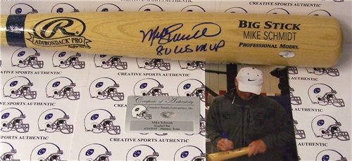 Mike Schmidt Autographed/Hand Signed Baseball Bat with 80 WS MVP Inscription