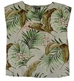 Pullover Blouse - Plumeria Paradise Cap Sleeve Side Slits Women's Hawaiian Aloha Pupu Top