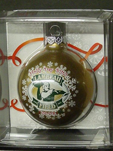 Green Bay Packers Lambeau Field “2008 Holly Day Blitz” 2 5/8” Glass Christmas Tree Ornament-Gold Green Bay Packers Lambeau Field “2008 Holly Day Blitz” 2 5/8” Glass Christmas Tree Ornament-Gold