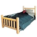 Cedar Log Twin Bed