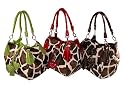 MALI - Giraffe Print Hobo Handbag - with CHARMS by Eliebags