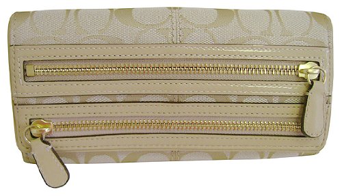 NEW AUTHENTIC COACH BONNIE SIGNATURE SLIM ENVELOPE WALLET 42606 (Sand/Khaki)