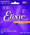 Elixir Light Nanoweb 80/20 Bronze Acoustic Guitar Strings