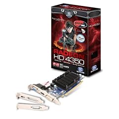 Sapphire ATI Radeon HD 4350 Grafikkarte (PCI-E, 512MB GDDR2 Speicher, VGA, D-Sub, Dual DVI-I, HDMI-Ausgang, 1 GPU)