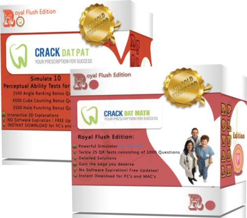 Crack DAT PAT & Crack DAT MATH Bundle Package for the Dental Admission Test (2008-2009 Royal Flush Editions)
