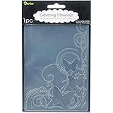 Darice 1216-64 Embossing Folder, 4.25 by 5.75-Inch, Butterfly Swirls