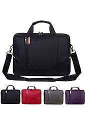 BRINCH(TM) 14 inch New Soft Nylon Waterproof Laptop Computer Case Cover Sleeve Shoulder Strap Bag with Side Pockets Handles and Detachable for Laptop / Notebook / NetBook / Chromebook (Asus/DELL/HP/Samsung...) ,Colour Black