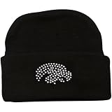 Iowa Hawkeyes Infant Girls Black Rhinestone Knit Beanie
