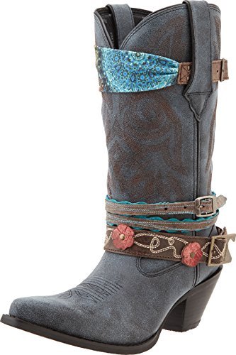 Durango Women s 12" Crush Accessorize Western Boot,Black,6 M
