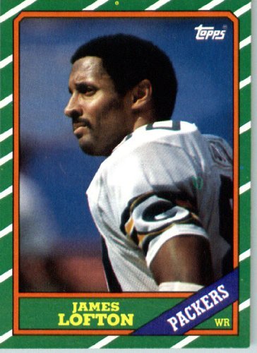 1986 Topps # 218 James Lofton Green Bay Packers Football Card- Near Mint to Mint Condition - In Protective Screwdown Display Case!