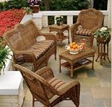 Salem Harbor 6 Piece Resin Wicker Set - Cappuccino