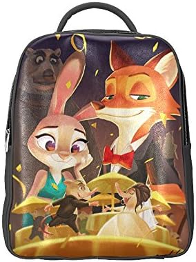 CP-FEED Zootopia Nick Wilde Lieutenant Judy Hopps Unisex School High-grade PU Leather Backpack Bag Shoulder Bag