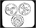 Mouse Pad with black and white, Europe, coins, emblem, round, circular, currency, Ireland, shapes