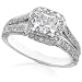 One of a Kind 1 1/2ctw Princess Diamond Engagement Ring in 18kt White Gold