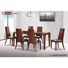 Esstisch Essgruppe 6 St�hle Dining Set Tisch Esszimmer Stuhl Tischgruppe hellbraun
