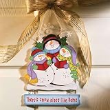 Review   / Caroling Snowmen Christmas Welcome Sign