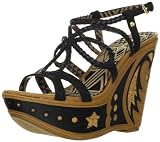 Jessica Simpson Women's Karlier Wedge Sandal,Black,8 M US