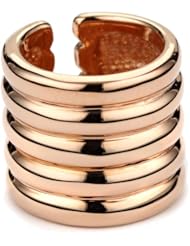 Giuseppe Zanotti Rose Gold Finish Ridged Ring