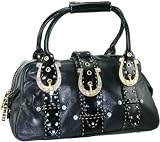 Discounts charm and luck handbags-Charm and Luck Little Rock Black Silver Satchel Bag