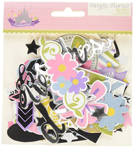 Simple Stories Enchanted Bits & Pieces Die-Cuts, Silver