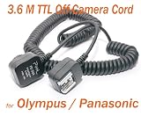 RainbowImaging (FC314) 3.6M /10 TTL Off-Camera Shoe Cord for Olympus / Panasonic Camera & Flashes, fits Olympus Flashes FL-20, FL-36, FL-36R, FL-50, FL-50R