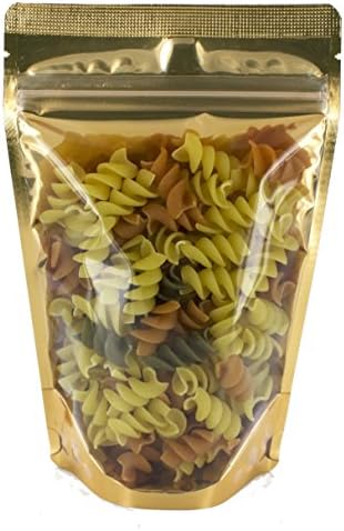 50 Dual Sides Clear/Neon Stand-up Zip Pouch (Small, Maple)