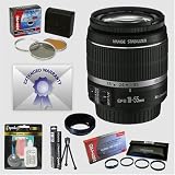Canon EF-S 18-55mm f/3.5-5.6 IS Zoom Lens & Filters & Close-Up Macro Set & 6 Year Warranty for Canon EOS