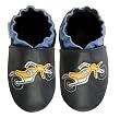 Robeez Black Motorcycle Slip-On