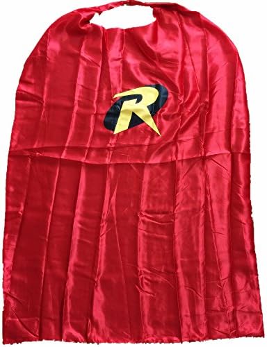 Starkma Adult Robin Superhero Stain Cape Costume Red