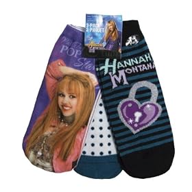 Hannah Montana - Lock My Heart 3 Pair Novelty Socks for girls