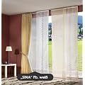 Luxuri�se Uni Schiebegardine "SINA" in Seidenoptik, wei� 175x58cm NEU! (Gardine, Vorhang)