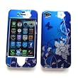 Apple iPhone 4 & 4S Snap-on Protector Hard Case Image Cover "Ocean Bloom" Design