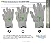 Premium Conductive Gloves Package for Electrotherapy Treatment of Pain, Swelling, Nerve and Joint Pain, Carpal Tunnel, Arthritis, etc. (1 Pair - Silver Thread) (Large)
