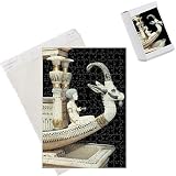 Photo Jigsaw Puzzle of Prow of the alabaster boat showing the head of a Syrian ibex and a figure from Robert Harding
