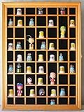 59 Thimble Display Case Cabinet, with REAL Glass door, Felt Interior Background-TC01- OA