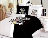 LE88Q Le Vele Full-Queen- 6 Pieces Duvet Cover Bedding Set- Crown