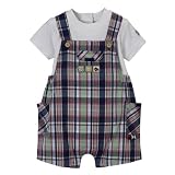 Newborn Boys' Classic Poohâ„¢ Shortalls 2-pc. Set - Navy Plaid