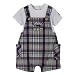 Newborn Boys' Classic Pooh™ Shortalls 2-pc. Set - Navy Plaid
