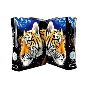 Bundle Monster Vinyl Skins Accessory For Xbox 360 Game Console - Cover Faceplate Protector Sticker Art Decal - Tiger