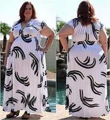 Sexy Rayon Shirred  Plunging Neck Empire   Waistline Peasant Dress/Maxi Dress  With Ruffles