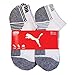 Puma Socks All Sport Cushioned Low Cut - 6 Pack Shoe Size 4 - 9.5 (White/Grey)
