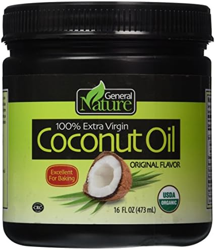 100% Extra Virgin Coconut Oil - Cold Pressed Unrefined - Certified Organic &amp; Strictly Kosher, 16 fl oz Jar