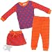 Little Miss Matched Orange and Purple Cotton Pajamas for Toddlers and Girls