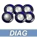DIAG Kippspot Einbauleuchten Set mit Bewegungsmelder 5x20W GU5.3 (50mm), blau
