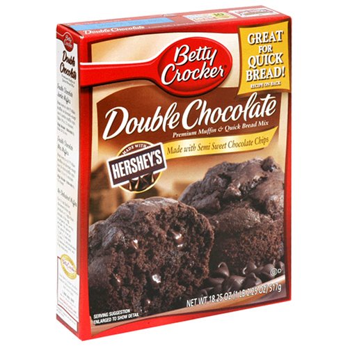 Betty Crocker Premium Muffin Mix, Double Chocolate, 18.25-Ounce Boxes (Pack of 12) by Betty Crocker