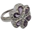 Romantic Valentines Gifts Sterling Silver Amethyst Ring US Size 6 (rng353)