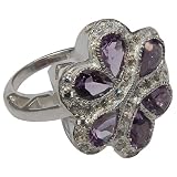 Romantic Valentines Gifts Sterling Silver Amethyst Ring US Size 6 (rng353)