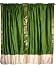 2 Lime Green Ivory Border Artsilk Sari Drapes Panels Curtains Rod Pocket 83