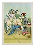 Prostitutes with Two Men, Published 1835, Reprinted in 1908 Stretched Canvas Poster Print by Peter Fendi, 18x24