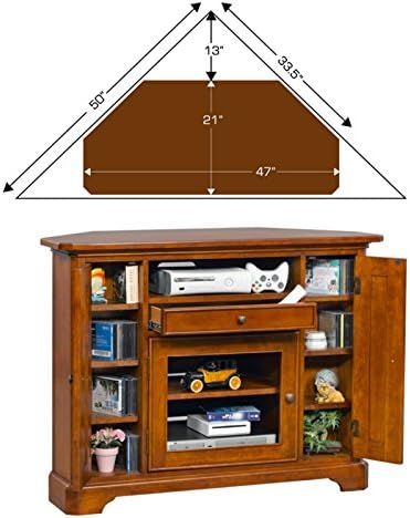 Winners Only Topaz 47 in. Corner Media Base - Cinnamon